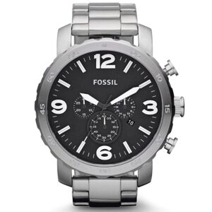 Fossil Nate Chronograph JR1353 Silver reloj acero inoxidable para caballero