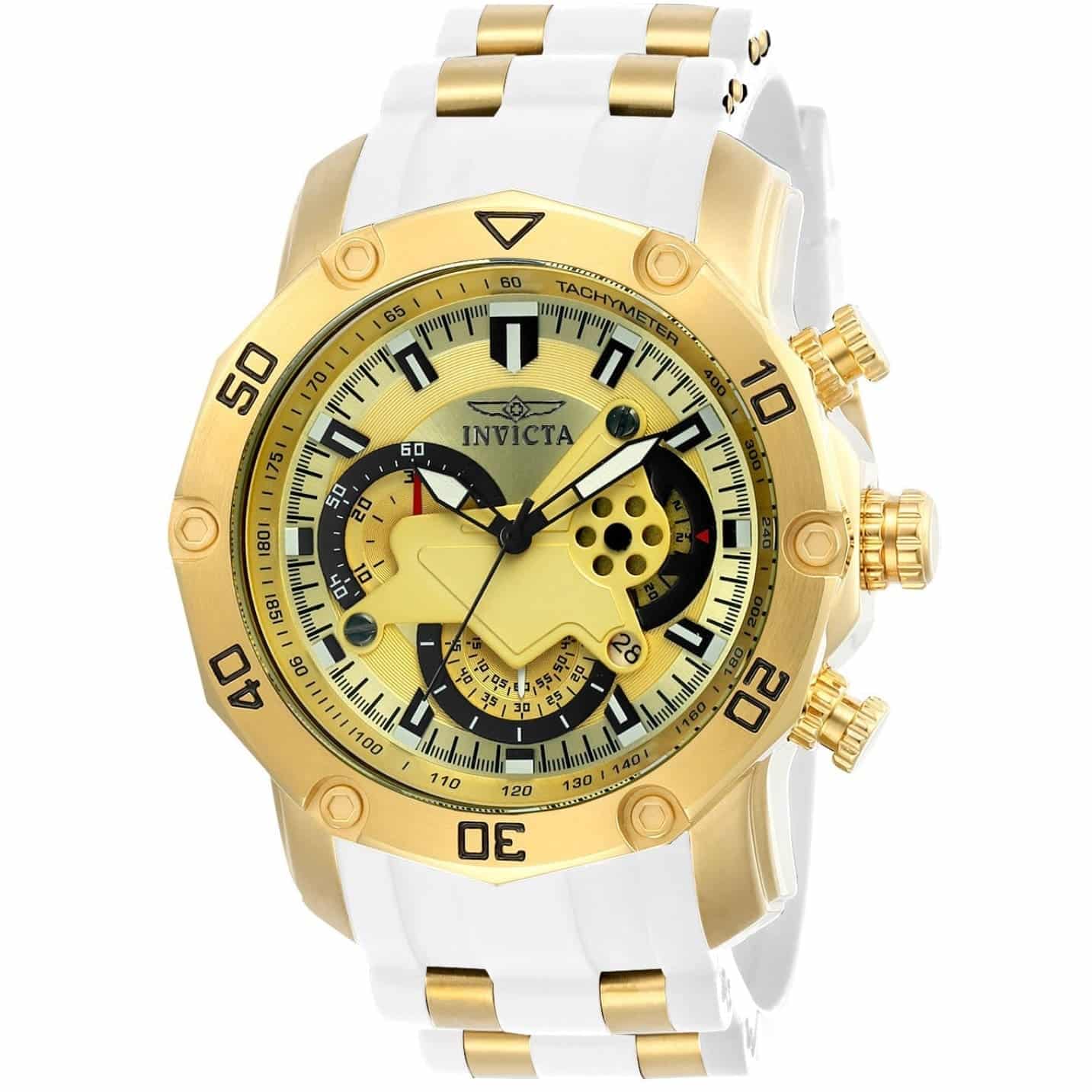Invicta Pro Diver White Gold 23424 reloj blanco dial dorado para hombre -  TIME El Salvador