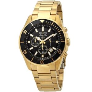 Bulova Marine Star Gold 98B250 reloj dorado acero inoxidable para caballero