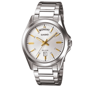 Casio Analog Stainless Steel Day Date Casual MTP-1302D-7A2
